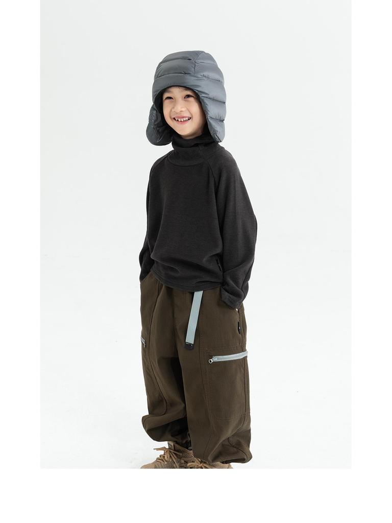 Boys' 2025 Cozy Fleece Long-Sleeve Base Layer Shirt - Soft, Skin-Friendly Autumn/Winter Children's T-Shirt