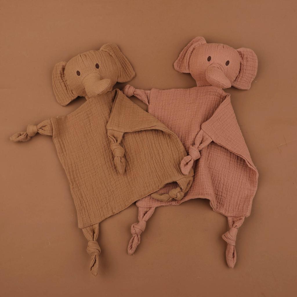 Baby Blanket Lovely Elephant Appease Towel Small Comfort and Soothes Pacify Handkerchief for Newborns Toddlers