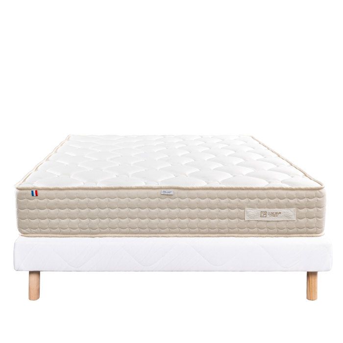 Mattress Set 140x200 Cm, Sublime, 20 Cm, Memory Foam, Firm, Summer/winter Side + White Base 13 Cm Thick