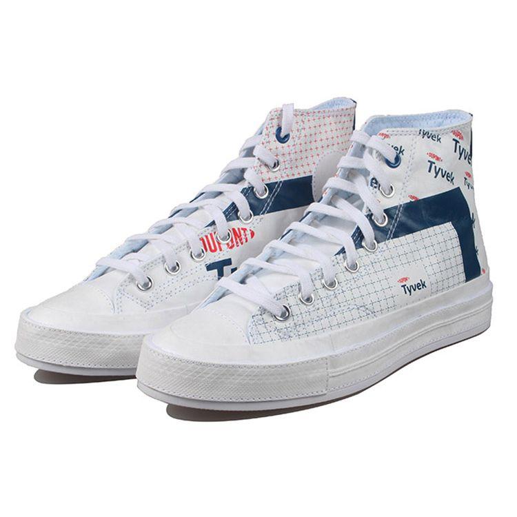 DuPont Tyvek X Converse Chuck 70 High White Princess Blue Unisex Sneakers Fiery-Red 170061C