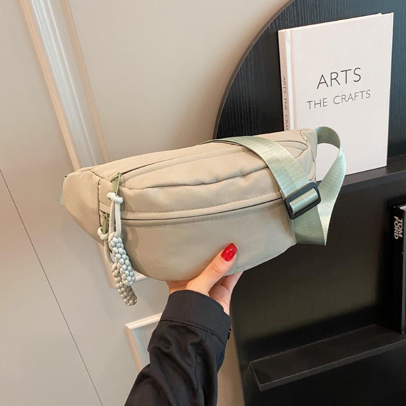 

Текстурная сумка-мессенджер Универсальная холщовая женская сумка Новая многофункциональная нагрудная сумка Студенческая спортивная поясная сумка Сумка для мобильного телефона зелёный