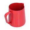 400ml PTFE Pointed Mouth Milk Frothing Jug Stainless Steel Coffee Jug for Home KitchenRed
