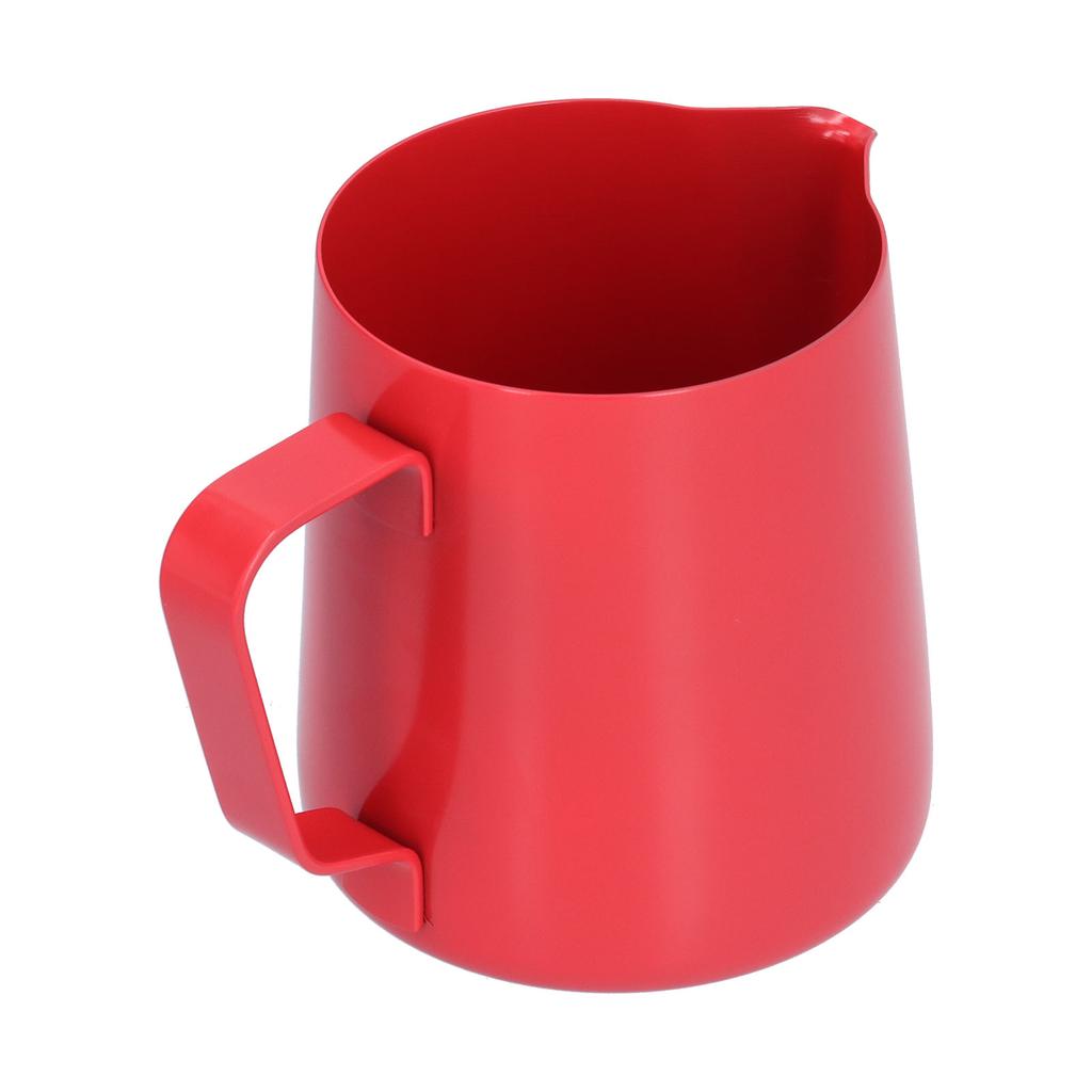 400ml PTFE Pointed Mouth Milk Frothing Jug Stainless Steel Coffee Jug for Home KitchenRed