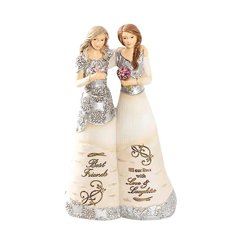 

Празднуйте дружбу Статуя Комната Домашний декор Смола Статуя ангела Сестры Друзья Украшение Подарок на День святого Валентина D