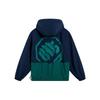 Li-Ning Li Ning BADFIVE Trench Coat Men's Dark Marine Blue Lush Green Unisex AFDT435-6