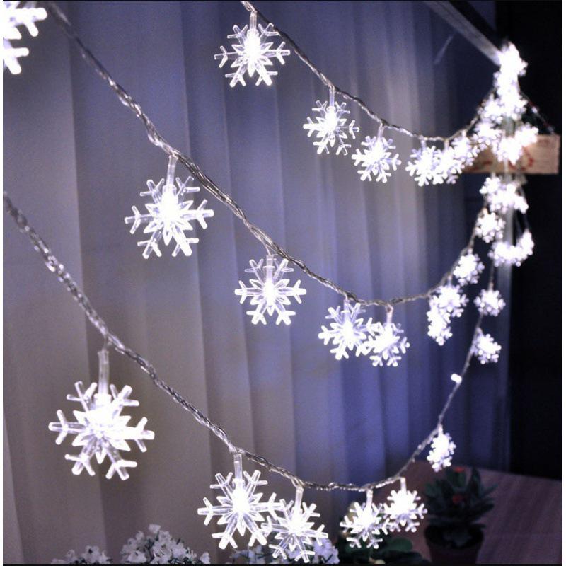 Snowflake Solar LED String Lights - Outdoor Waterproof Christmas Decor 5m 20 lights