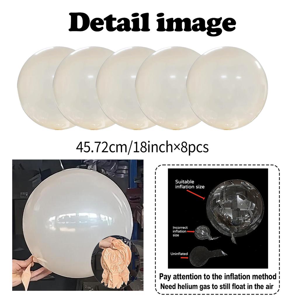 8pcs Crystal Popo Ball Transparent Color Popo Ball Used for Proposal, Wedding, Birthday, Photography Props, Shower Decoration
