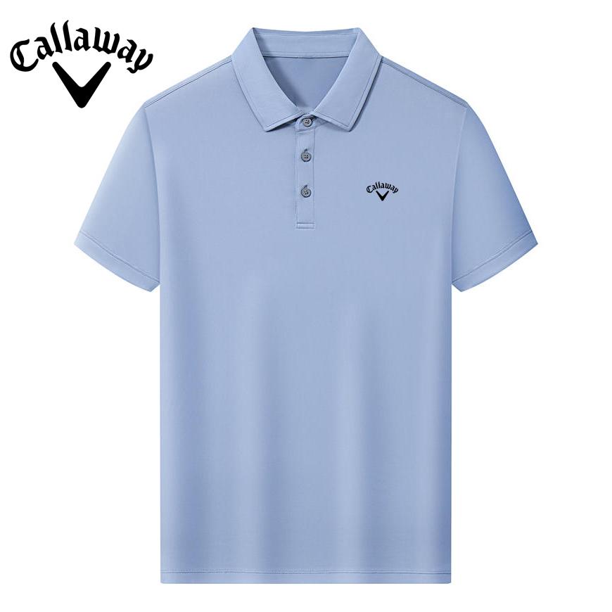 Callaway 2025 Summer Embroidery High-quality Golf Casual Sports Style Solid Color Lapel Polo Shirt
