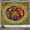 Mexico Mexican Mayan Tribal Art Tapestry Wall Hanging Ethnic Paintings Psychedelic Aesthetic Background Cloth Home Decorations