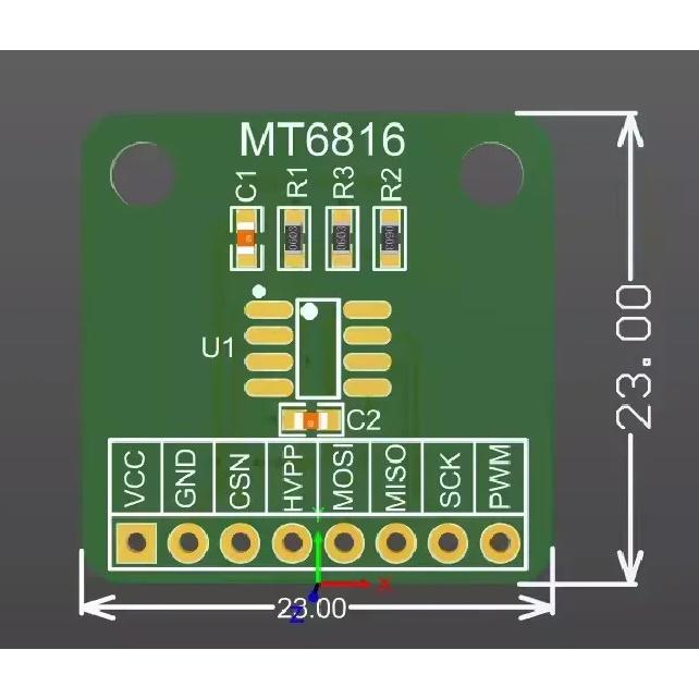 MT6816 high-speed and high-precision magnetic encoder magnetic induction angle measurement sensor module