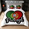 Portugal national football team Design Bed Bedding Set 1 Duvet Cover + 2 Pillowcases Soft Breathable Household Bed Linens