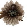 Mesh Butterfly Flower Hair Clip Women Shark Ponytail Clip Headdress Temperament Flower Hair Claw Tassels Headwear