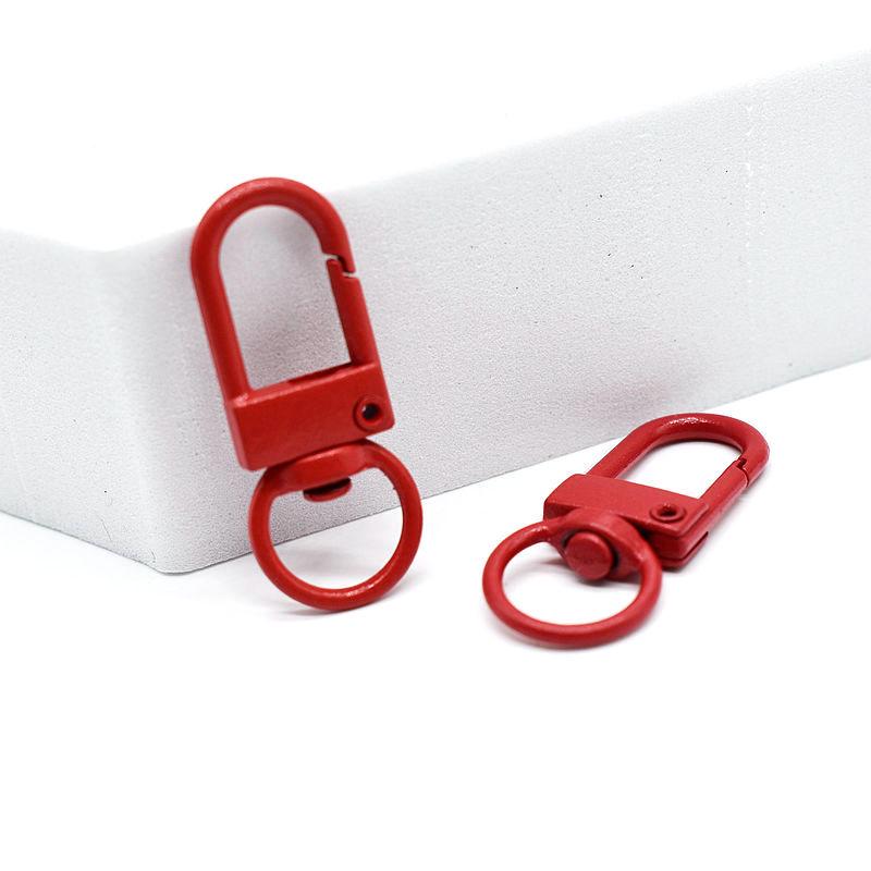 Zinc Alloy Keychain: Colorful Lobster Clasp Dog Hook, DIY Blind Box Figure, Spring Buckle Ornament