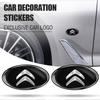 3D ABS Aluminium Car Styling Body Rear Trunk Decoration Stickers For Citroen C4 C5 C3 C2 C1 C4L C6 DS6 Picasso Saxo VTS C-ELYSEE