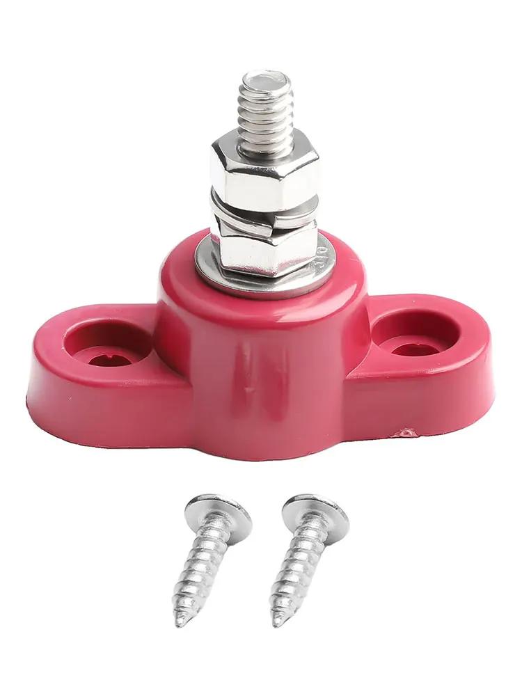 Red And Black Power Stud For RVs For Solar Battery Junction Box Battery Terminal Block Plastic Stainless Steel