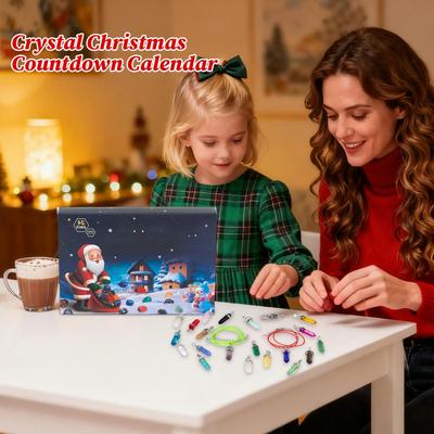 2025 Christmas Advent Calendar 24 Days Natural Crystal Christmas Countdown Calendar For Kids Geology Stone Gemstone Collection