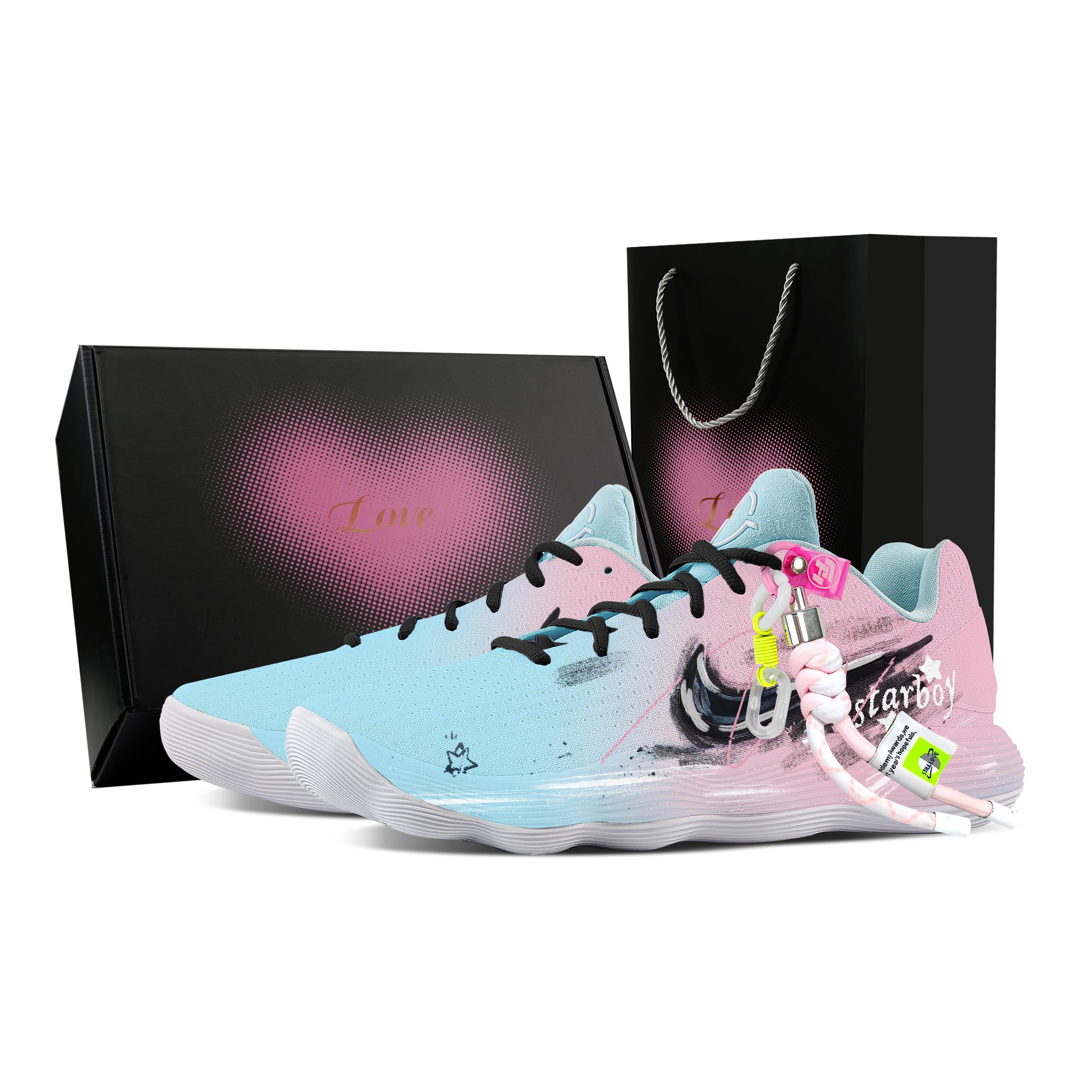 

Nike Hyperdunk 2017 Starlight Fantasy, Heart Box Cushioning Coverage Support Low top Basketball Shoes Men s HJ3486-414(Team529--) 45