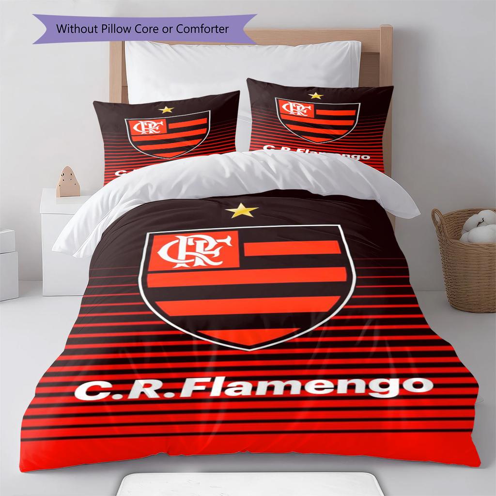 Flamengo Pattern Bedding Set Quilt Cover Pillowcase Home Decor Gift (1 * Duvet Cover + 2 * Pillowcase, Without Core)