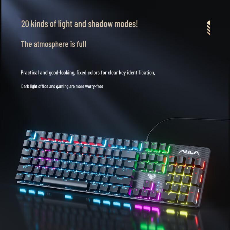 AULA S2022 104-Key Wired Mechanical Gaming Keyboard