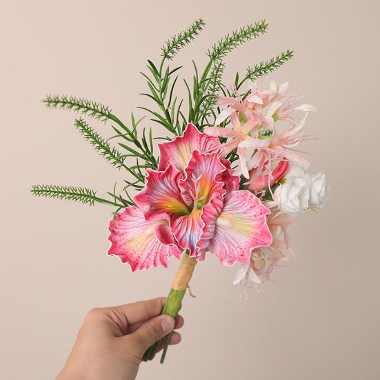 Simulated Bouquet Irises Doves Bouquet Realistic Silk Flowers Low Maintenance Fake Flower Bouquet Interior Decor