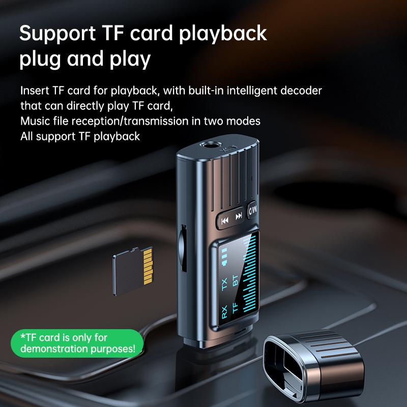 Digital HD Display Bluetooth 5.4 Receiver 3.5mm Aux Audio Stereo Adapter Wireless USB Dongle for TV Box Computer Car Player