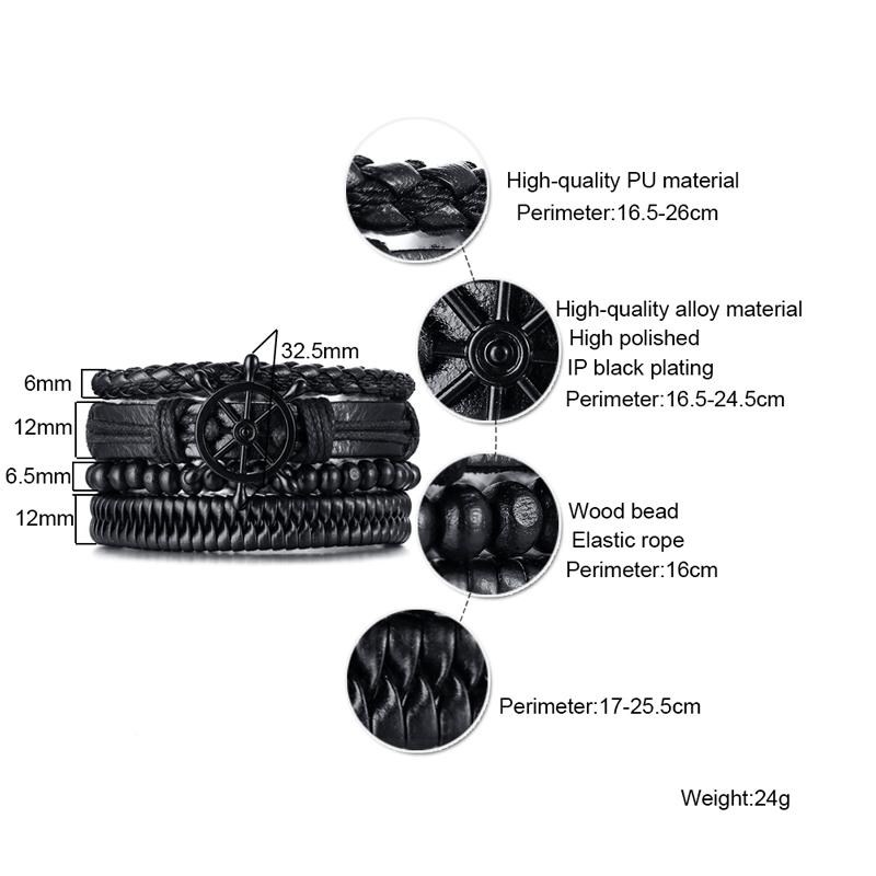 Men s Leather Wristband Bracelet,Viking Wrap Style Bracelet or Wrist Cuff,Leather Armlet Wide Leather Bracelet,Adjustable Size
