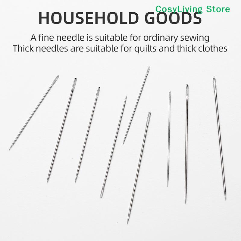 25Pcs Big Hole Sewing Needle Large Long Steel Needle Home Hand Sewing Tools Sewing Needles Set For Needlework Patches Embroidery