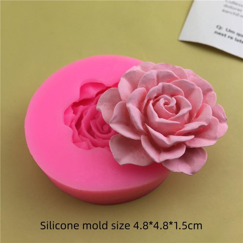 Cake Decorating Tool  3d Rose Flower Silicone Mold Fondant Chocolate Mold Non-Stick Rose Shaped Mold For Chocolate Making