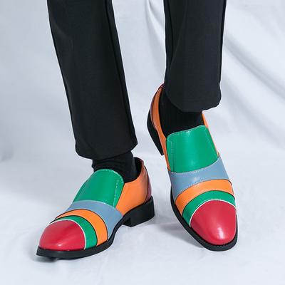 Moda Moda Strada Lusso Uomo Multicolore Mocassini Scarpe Slip-on Pelle Appuntite Business Casual Scarpe Uomo Nuove Scarpe da Guida in Pelle