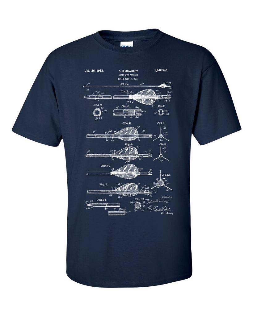 T-shirt con Progetto Brevettato Freccia da Tiro con l'Arco Regalo per Arciere