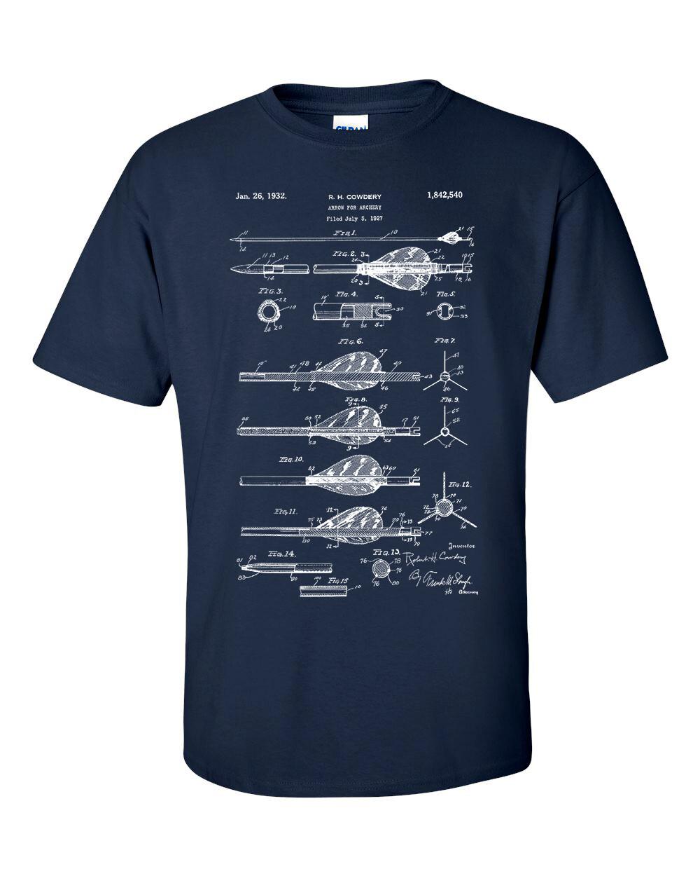 Archery Arrow Patent Blueprint Archer Gift T-shirt XXXXL