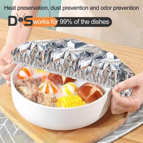 Folie de aluminiu, folie de izolație, capac rezistent la căldură pentru alimente, pentru bucătărie, pungi elastice pentru păstrarea prospețimii, folie de aluminiu, capace pentru depozitarea alimentelor
