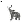 Creative Elephant Shape Statue Graffiti Pattern Good Luck Figure Synthetic Resin Display Mold Office Decor