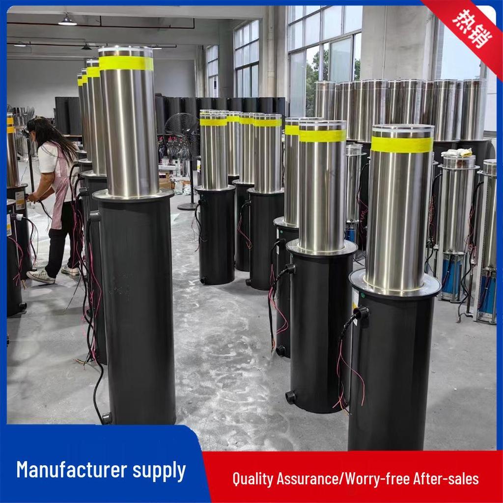 Automatic Stainless Steel Electric Lifting Bollard with Remote Control for Schools and Residential Areas - Anti-Riot, Anti-Collision