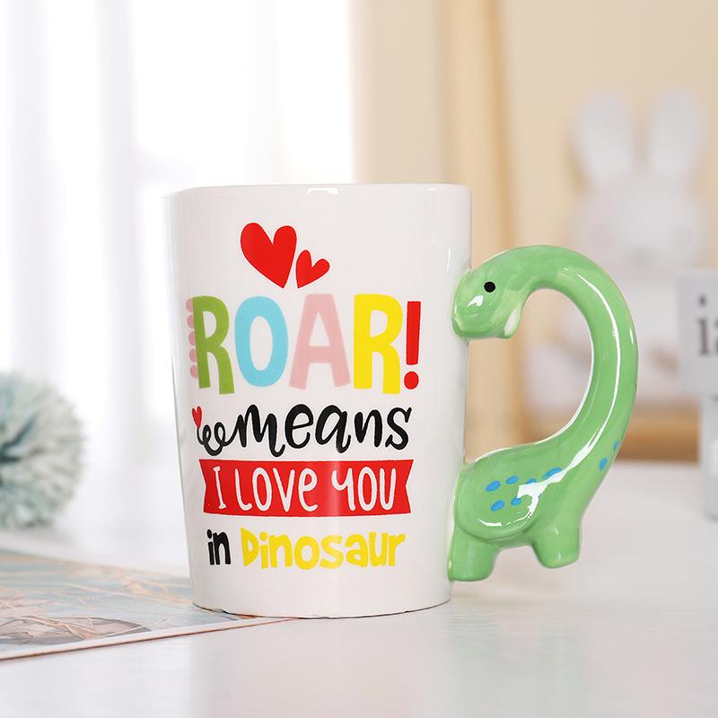 Cute Animal Handle Ceramic Mug,Stylish Restaurant Coffee Mugs, Office Breakfast Milk Mug, Fun Tea Cup, Christmas Gift Water Cups
