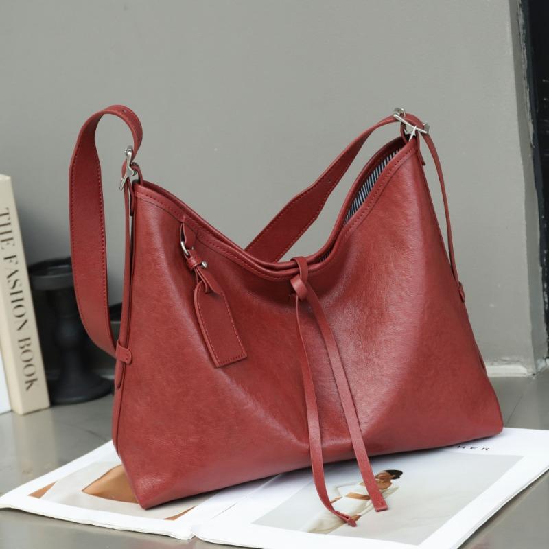 Underarm Bag Woman Vintage Vegetable Tanned Cowhide Bag Woman Shoulder Bag Large Capacity Bag