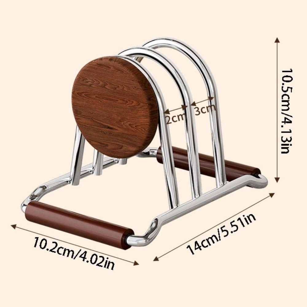Rustproof Cutting Board Holder Stable Pot Cover Shelf Pot Lid Organizer Kitchen Accessories