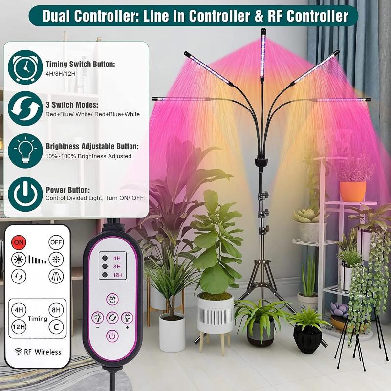 1Pc 3 Colors Tripod USB Phyto Lamp Full Spectrum Hydroponics Bulb LED Grow Light Indoor Plants Lamp Greenhouse Veg Flower Phytolamp
