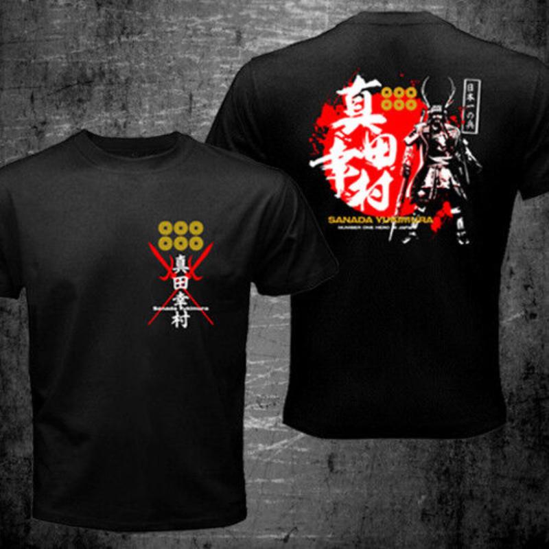 Санада Юкимура Япония Последний герой эпохи Сэнгоку Воин-самурай Футболка. Новая футболка с коротким рукавом и круглым вырезом из 100% хлопка, повседневный мужской топ 4XL