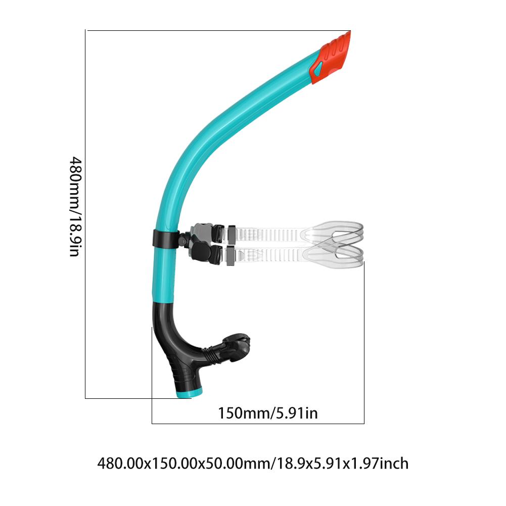 Semi-Dry Snorkel Dry Top Snorkel Tube Silicone Mouthpiece Diving Snorkel Tube One-Way Purge Valve for Snorkeling Swimming