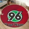 Hannover 96 Custom Name Round Area Rug,Carpet Rug for Living Room Bedroom Sofa Playroom Decor,Non-slip Floor Mat