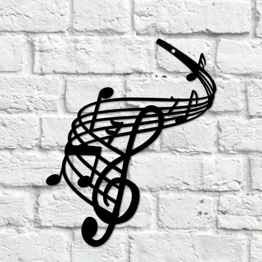 Sleek Black Metal Wall Art Modern Home Decor Gift for Bedroom Garden Housewarming