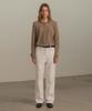 Mosyupamosyu Jane Straight Cotton Pants [White]