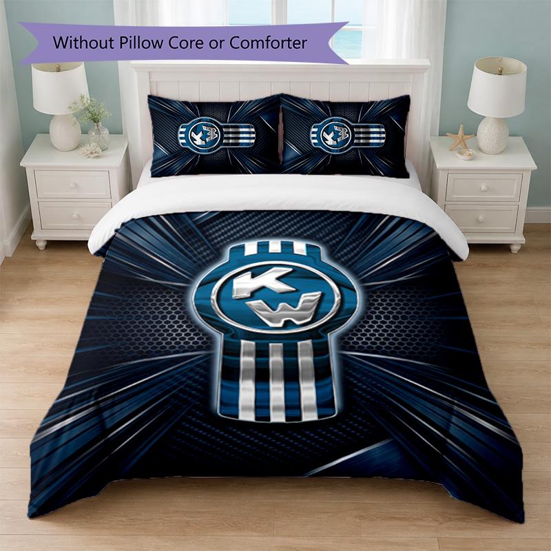 Kenworth Print 3Pcs Bedding Set Duvet Cover With Two Pillowcases Soft Bed Linen For Household Bedroom