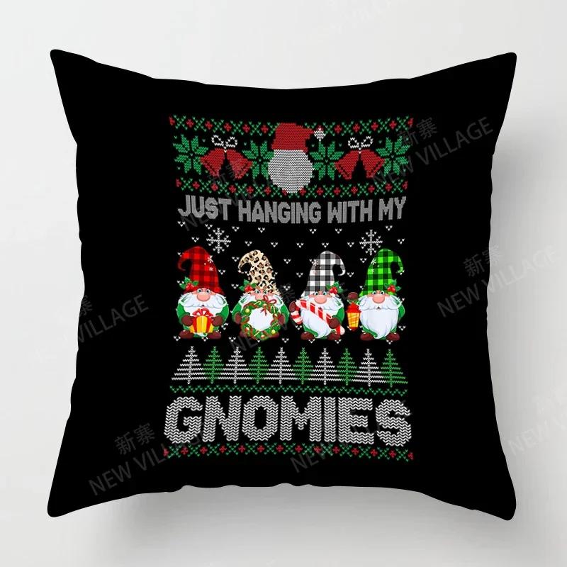 Christmas Series Pillowcases Sofas Cushion Covers  Home Decor Can Be Customized for Holiday Celebrations 40x40 50x50 60x60 35x35