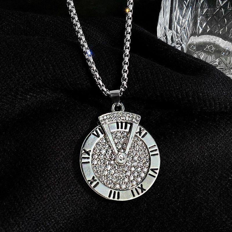 Times come and go Necklace Rotating Pendant Fashion Necklace Watch Neck Women's Men's Lucky Necklace