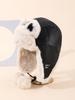 Cotton hat men's and women's winter thickened Lei Feng hat chain cloth label cycling ear protection flying hat tide