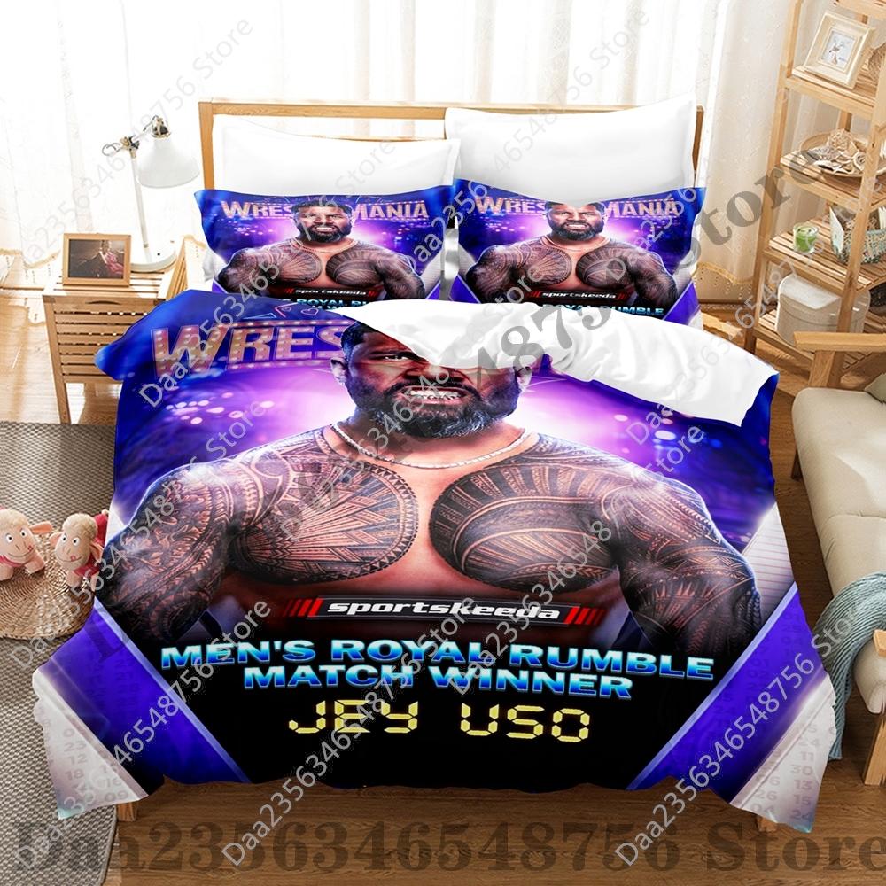 Comforter Lightning Jey Uso Bedding Set Single Twin Full Queen King Size Bed Set Adult Bedroom s Wwe 2K25 Bed