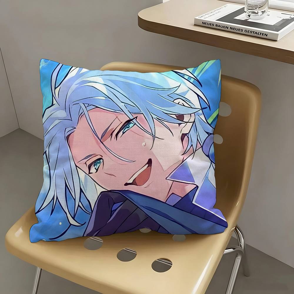 1pc Langa Hasegawa Anime Characters Pillow Case Fashion Square Pillowcase Bedroom Sofa Room Ins Decoration Leisure