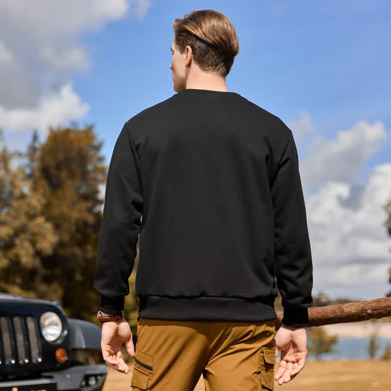 Jeep Men's Cotton Blend Crewneck Sweatshirt P843MKJ426